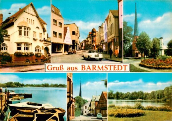 Barmstedt Ortsansichten Kirche Bootsliegeplatz Gondelteich