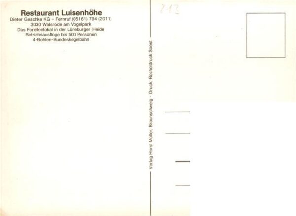 Walsrode Lueneburger Heide Restaurant Luisenhoehe Forellenbad in der Lueneburger – Bild 2