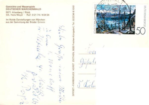 Altenberg Dhuenntal Bergisches Land Gaststaette und Wasserspiele Deutscher Maerc – Bild 2