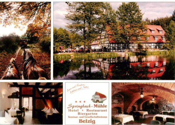 Belzig Bad Springbachmuehle Hotel Restaurant Biergarten Pferdekutschen
