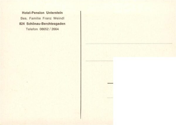Schoenau Berchtesgaden Hotel Pension Unterstein – Bild 2