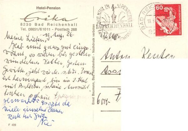 Bad Reichenhall Hotel Pension Erika – Bild 2