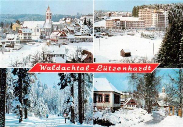 Luetzenhardt Waldachtal BW Ortsansicht Panorama Winteridyll