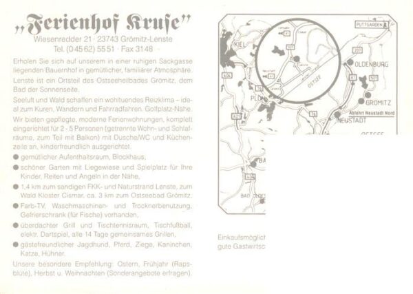 Lenste Holstein Groemitz Ferienhof Kruse Appartement Liegewiese Strandpartie – Bild 2