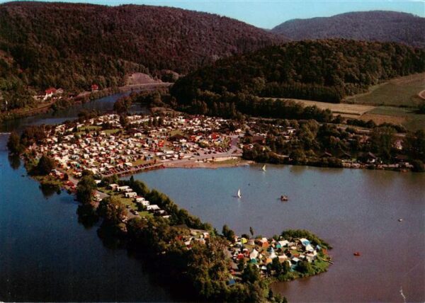 Herzhausen Edersee Camping und Ferienpark Teichmann Fliegeraufnahme