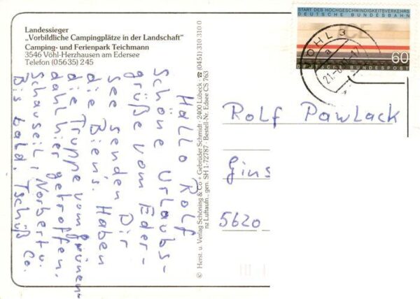Herzhausen Edersee Camping und Ferienpark Teichmann Fliegeraufnahme – Bild 2