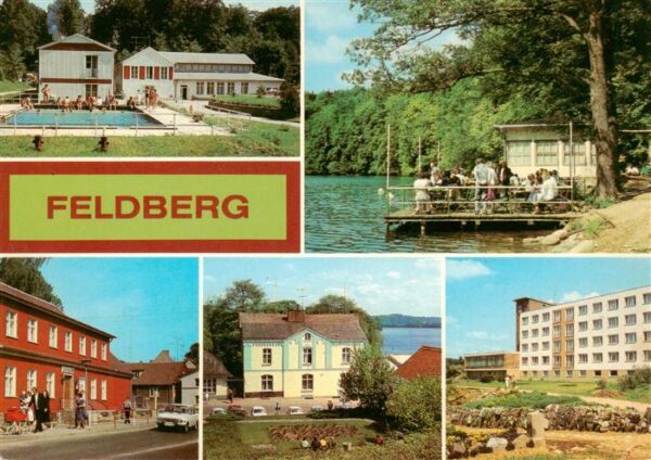 Feldberg Mecklenburg Erholungsheim des MMK Ost Luzinhalle Rathaus Blick zum Haus