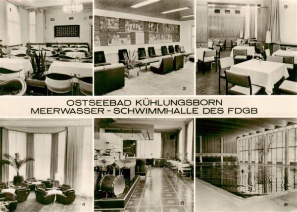 Kuehlungsborn Ostseebad Tagescafe Eingangshalle und Baltic Bar Foyer Meerwasser