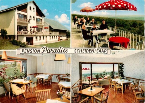 Scheiden Pension Paradies Terrasse Gastraeume