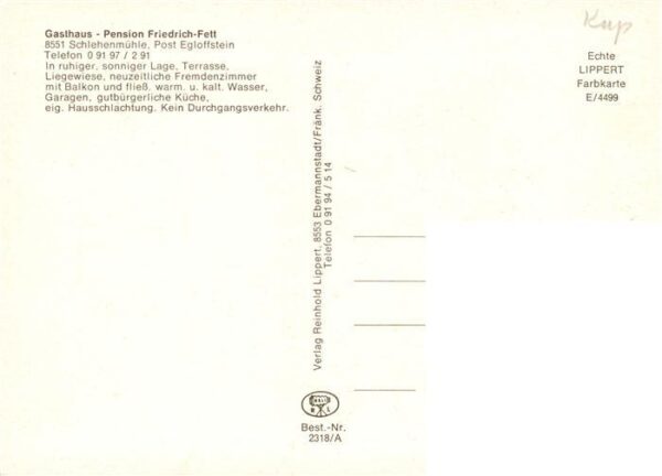 Schlehenmuehle Egloffstein Gasthaus Pension Friedrich Fett Freiterrasse – Bild 2