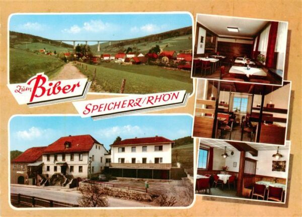 Speicherz Rhoen Motten Bayern Panorama Gasthof zum Biber Gastraeume