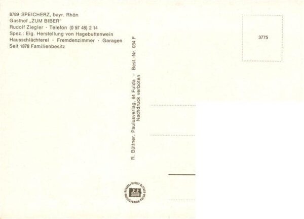 Speicherz Rhoen Motten Bayern Panorama Gasthof zum Biber Gastraeume – Bild 2