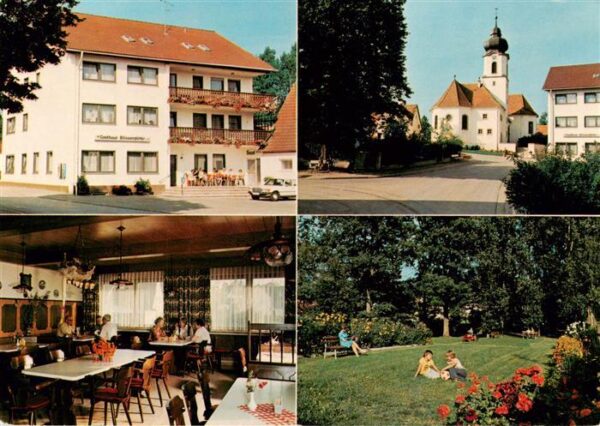 Elbersroth Gasthaus Pension Boessendoerfer Gaststube Park Kirche