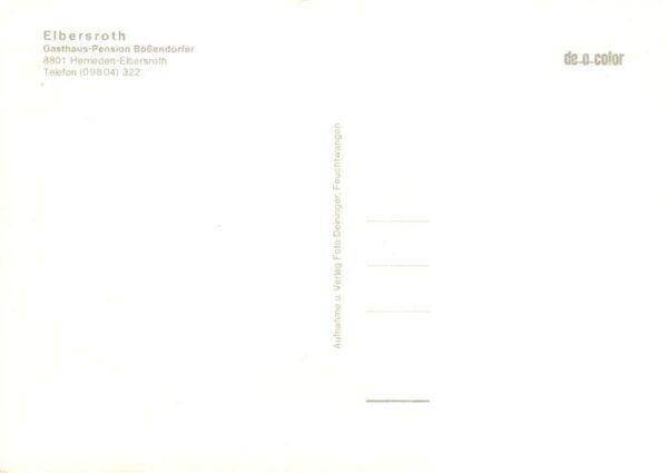 Elbersroth Gasthaus Pension Boessendoerfer Gaststube Park Kirche – Bild 2