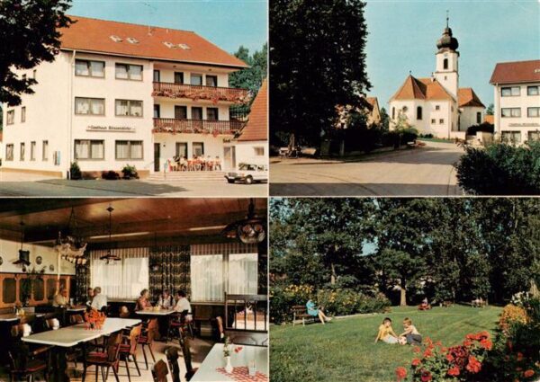 Elbersroth Gasthaus Pension Boessendoerfer Gaststube Park Kirche