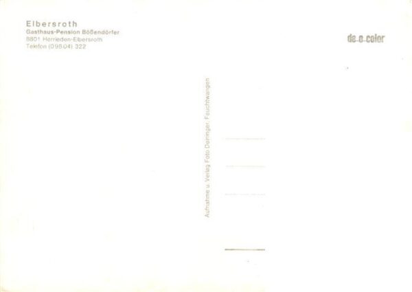 Elbersroth Gasthaus Pension Boessendoerfer Gaststube Park Kirche – Bild 2