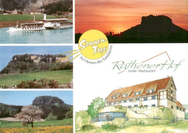 Weissig Freital Hotel Rathener Hof Elbepartie Raddampfer Panorama