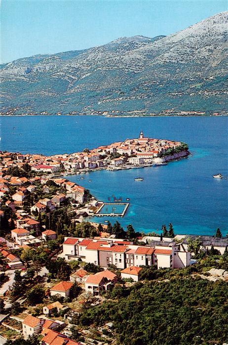 Korcula Curzola Croatia Fliegeraufnahme
