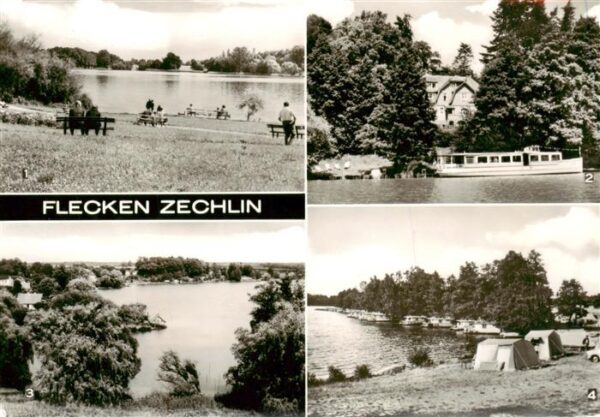 Flecken Zechlin Rheinsberg Schwarzer See FDGB Erholungsheim Elsenhoehe Wohnboote