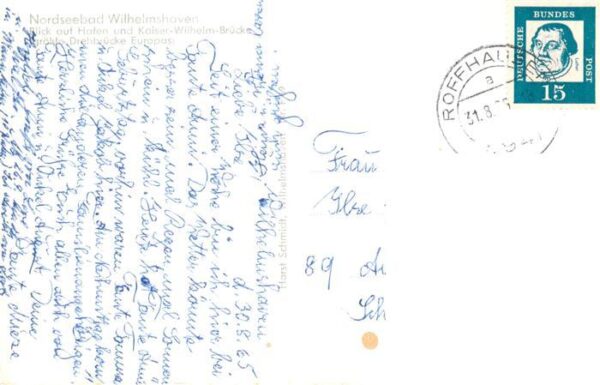 Wilhelmshaven Blick auf Hafen und Kaiser Wilhelm Bruecke – Bild 2