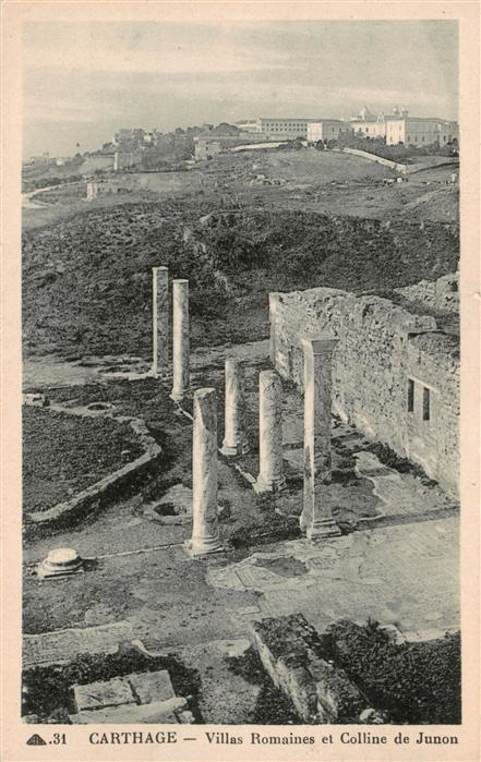Carthage  Karthago Carthago Tunesie Villas Romaines et Colline de Junon
