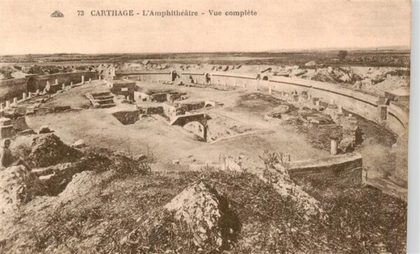 Carthage  Karthago Carthago Tunesie Amphitheatre Vue complete
