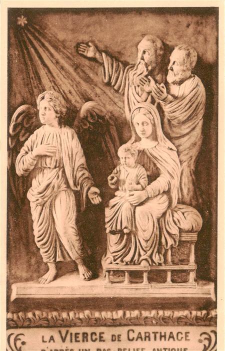 Carthage  Karthago Carthago Tunesie Basilique Primatiale Bas Relief de Notre Dam