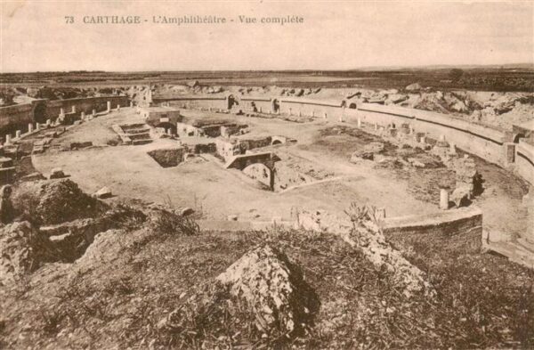 Carthage  Karthago Carthago Tunesie Amphitheatre Vue complete