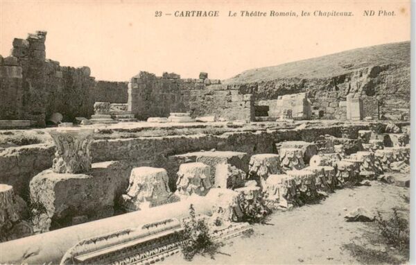 Carthage  Karthago Carthago Tunesie Le Theatre Romain les Chapiteaux