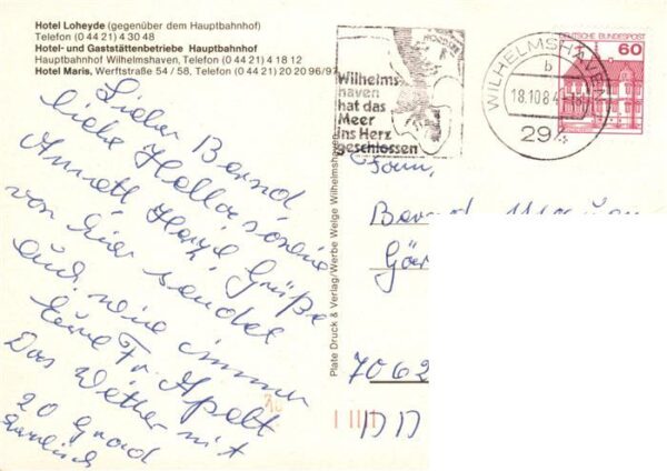 Wilhelmshaven Hotel Loheyde Gastraeume Bar Theke – Bild 2