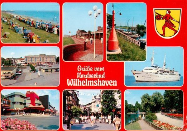 Wilhelmshaven Strand Bootsliegeplatz Stadtplatz Faehrschiff Fussgaengerzone Stad