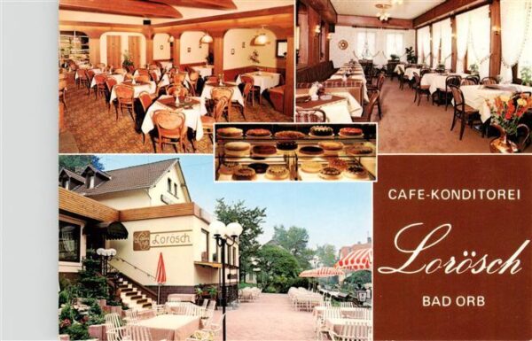 Bad Orb Cafe Konditorei Loroesch Haus Marienbad Gastraeume Kuchentheke Terrasse