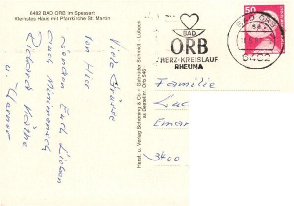 Bad Orb Kleinstes Haus mit Pfarrkirche St Martin – Bild 2