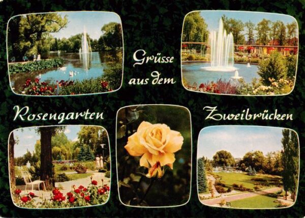 Zweibruecken Pfalz Rosengarten Teilansichten