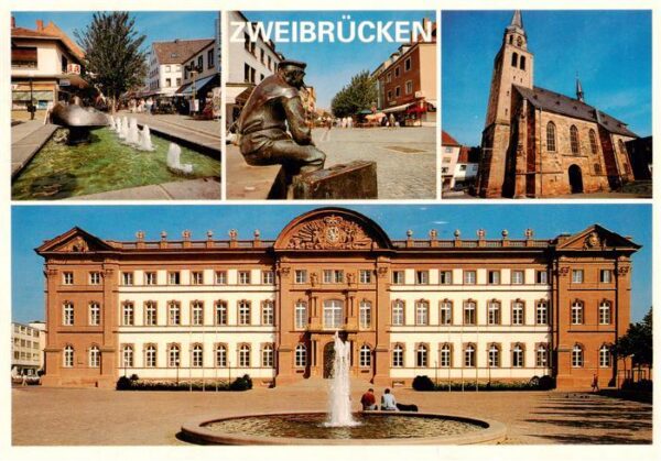 Zweibruecken Pfalz Wasserspiele Skulptur Kirche Schloss