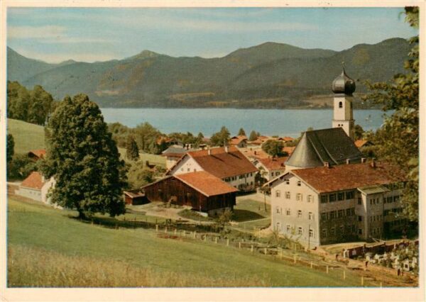 Gmund Tegernsee mit Blick auf Hirschberg und Kampen