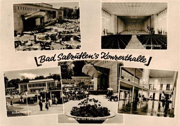 Bad Salzuflen Konzertplatz Konzertsaal Aussenansicht Muschel mit Terrassencafe F
