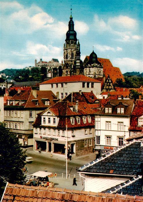 Coburg Stadtansicht mit Kirche und Festung