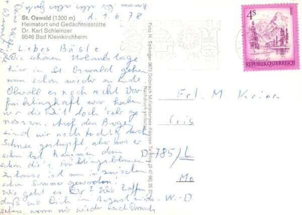 St Oswald Bad Kleinkirchheim Kaernten AT Gedaechtnisstaette Dr Karl Schleinzer K – Bild 2