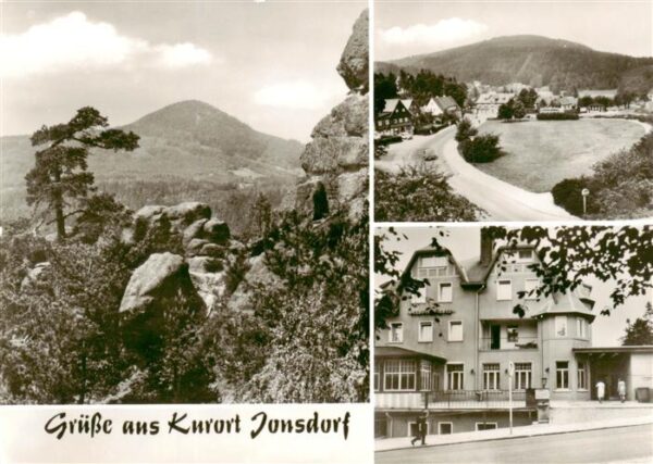 Jonsdorf Saechsische Schweiz Blick zur Lausche Buchberg Kurhaus