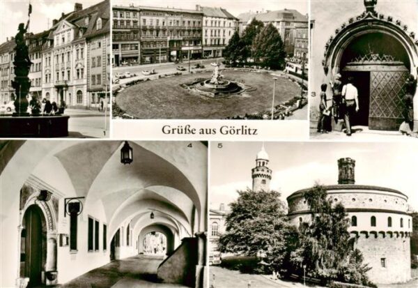 Goerlitz  Sachsen Leninplatz Platz der Befreiung Fluesterbogen und Lange Laeuben