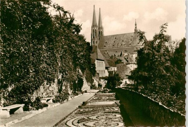 Goerlitz  Sachsen Anlagen innerhalb der alten Stadtmauer an der Ochsenbastei mit