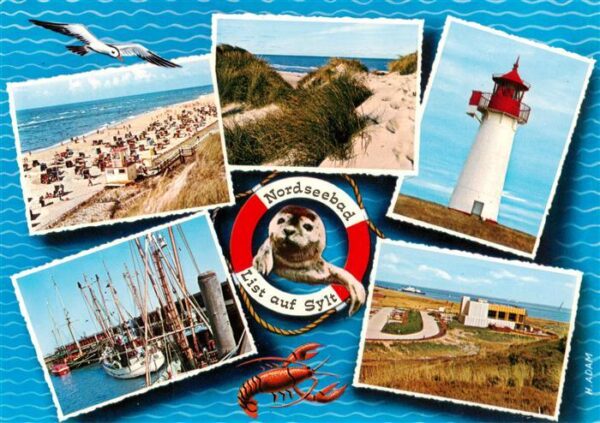 Sylt Strand Fischereihafen Duenen Leuchtturm Halle