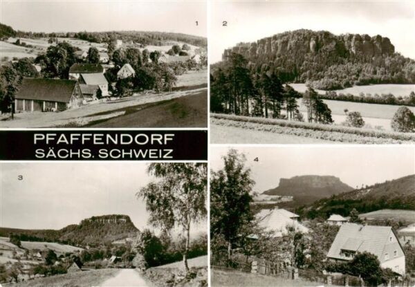 Pfaffendorf Koenigstein Teilansicht Pfaffenstein Koenigstein Lilienstein