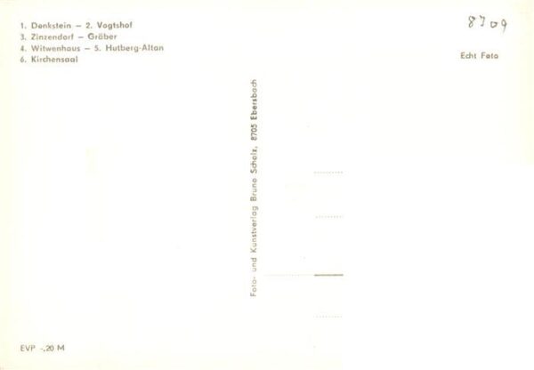 Herrnhut Denkstein Vogtshof Zinzendorf Graeber Witwenhaus Hutberg Altan Kirchens – Bild 2