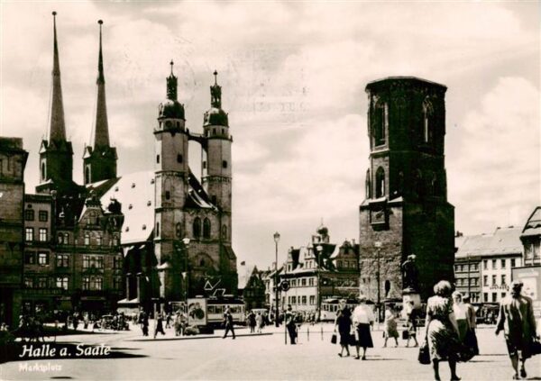 Halle  Saale Marktplatz Kirche