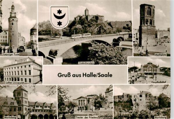 Halle  Saale Leipziger Turm Luther Universitaet Moritzburg Theater des Friedens