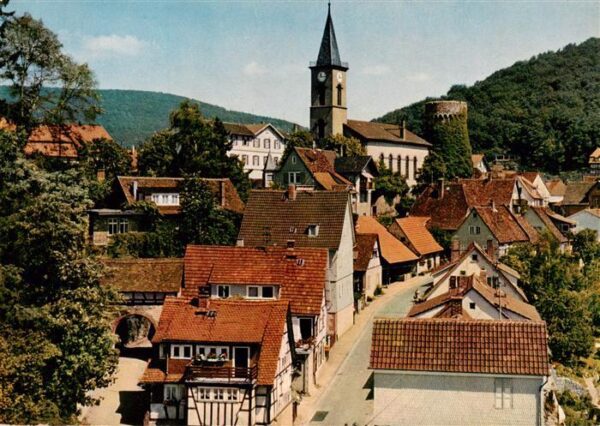 Lindenfels Odenwald Blick auf Stadt und Fuerther Tor
