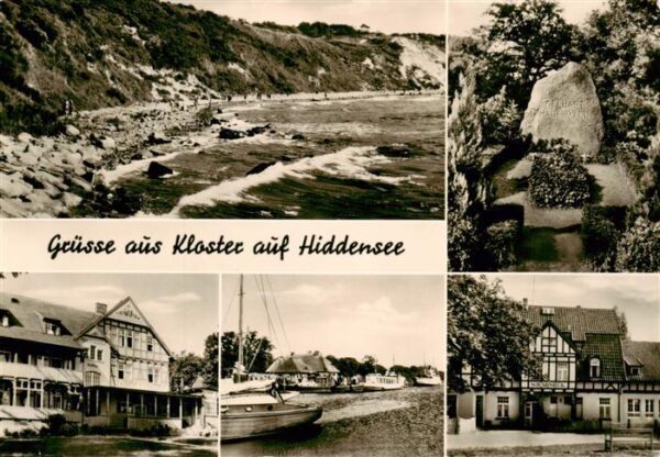 Kloster Hiddensee Grabstaette von Gerhart Hauptmann FDGB Erholungsheim Hitthim H