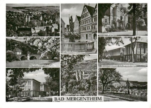 Bad Mergentheim Wolfgangbruecke Albertquelle Milchlingsbrunnen Deutschordens Sch
